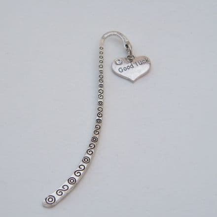 Good Luck Heart Bookmark - Charm Style