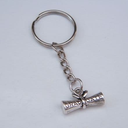 Graduate Scroll Keyring - Charm Style
