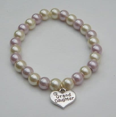 Granddaughter Bracelet - Charm Beaded Style