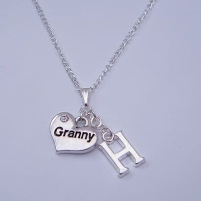 Granny Necklace - Initial Charm Style