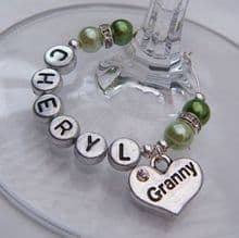 Granny Wine Glass Charms