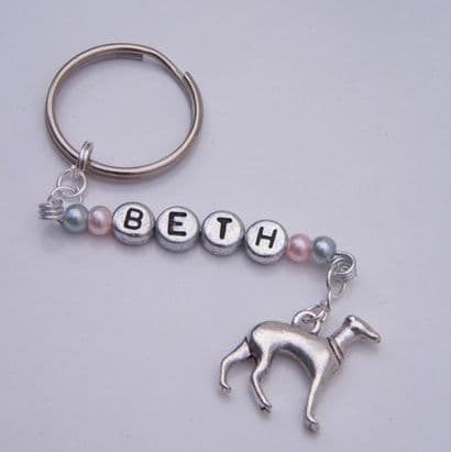Greyhound Personalised Keyring