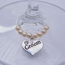 Groom Wine Glass Charms