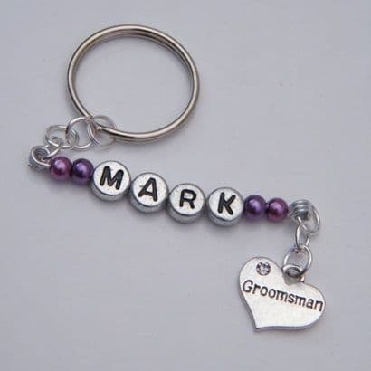 Groomsman Personalised Keyring