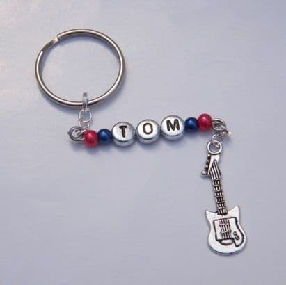 Guitar Personalised Keyring