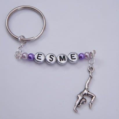 Gymnast Personalised Keyring