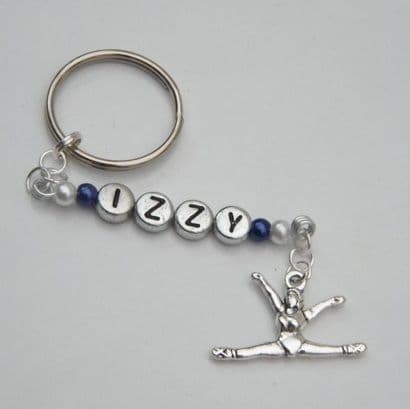 Gymnastics Splits Personalised Keyring