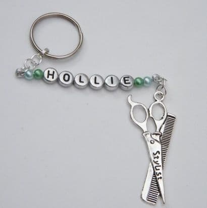 Hair Stylist Personalised Keyring