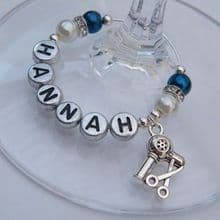 Hairdresser Wine Glass Charms