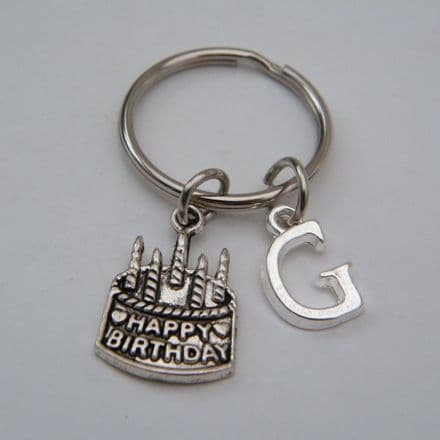 Happy Birthday Cake Keyrings