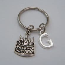 Happy Birthday Cake Keyrings