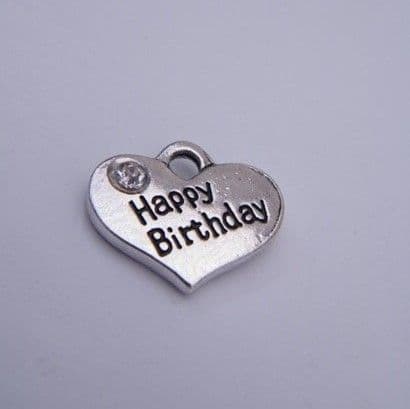 Happy Birthday Heart Bracelet - Charm Beaded Style