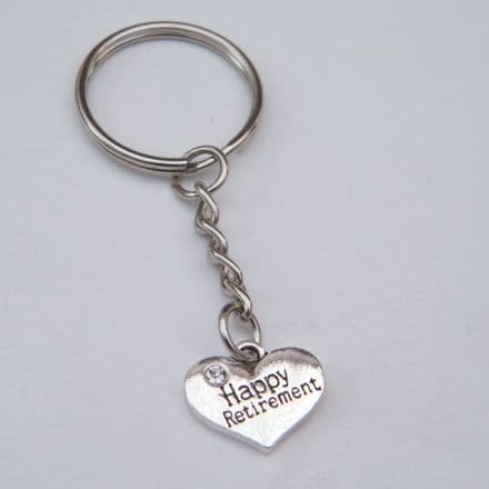 Happy Retirement Keyring - Charm Style