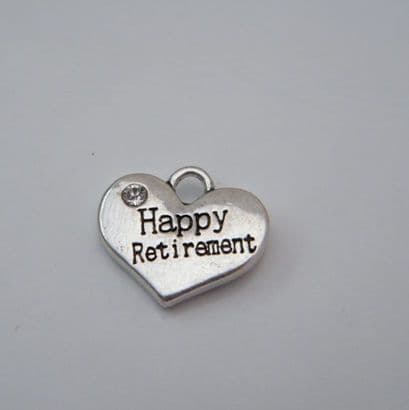 Happy Retirement Wine Glass Charm - Beaded Style