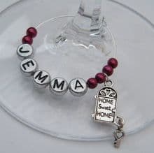 Home Sweet Home Wine Glass Charms