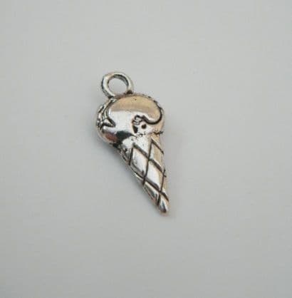 Ice Cream Cone Personalised Wine Glass Charm - Full Bead Style
