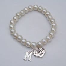 Initial Bracelets - Beaded Style