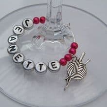 Knitting Wine Glass Charms