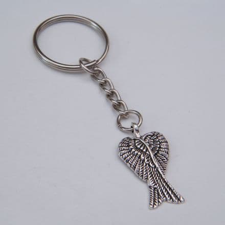 Large Angel Wings Keyring - Charm Style