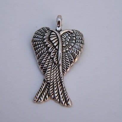 Large Angel Wings Wine Glass Charm - Hoop Style