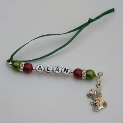 Large Christmas Stocking Personalised Christmas Tree Decoration