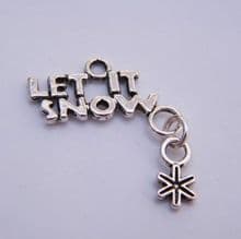 Let It Snow Wine Glass Charms