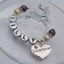 Little Sister Wine Glass Charms