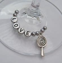 Lollipop Wine Glass Charms
