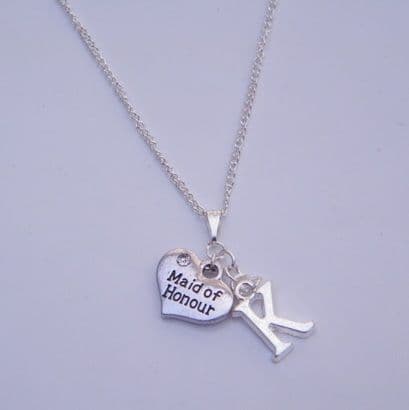 Maid Of Honour Necklace - Initial Charm Style