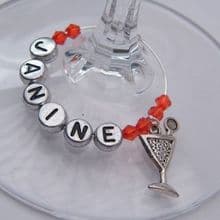 Martini Glass Wine Glass Charms