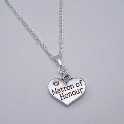 Matron Of Honour Necklace - Charm Style