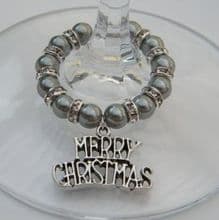 Merry Christmas Wine Glass Charms