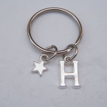 Mini Star Keyring - Initial Charm Style