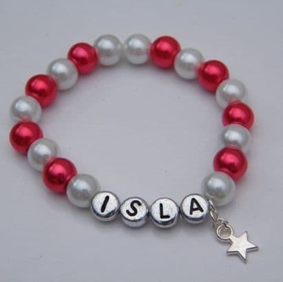 Mini Star Personalised Bracelet - Beaded Style