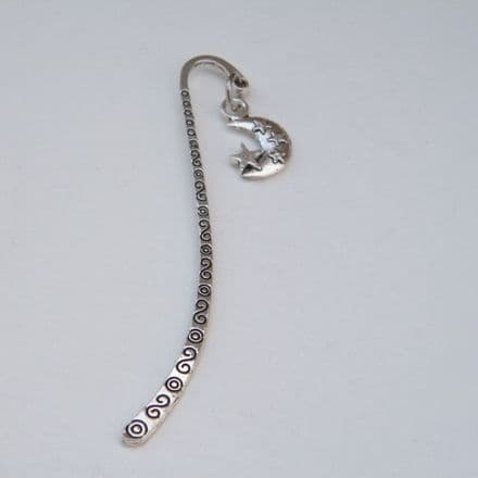 Moon With Stars Bookmark - Charm Style