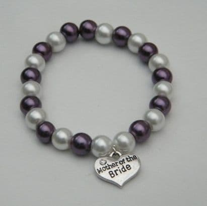 Mother Of The Bride Bracelet - Charm Beaded Style