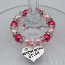 Mother Of The Bride Wine Glass Charms