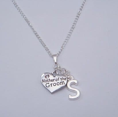 Mother Of The Groom Necklace - Initial Charm Style