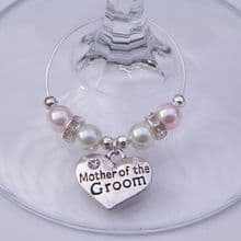 Mother Of The Groom Wine Glass Charms