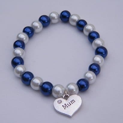 Mum Bracelet - Charm Beaded Style