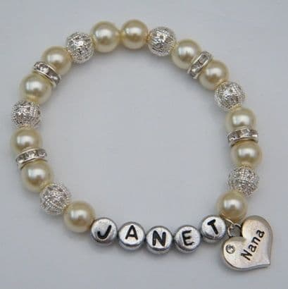 Nana Personalised Bracelet - Sparkle & Bling Style