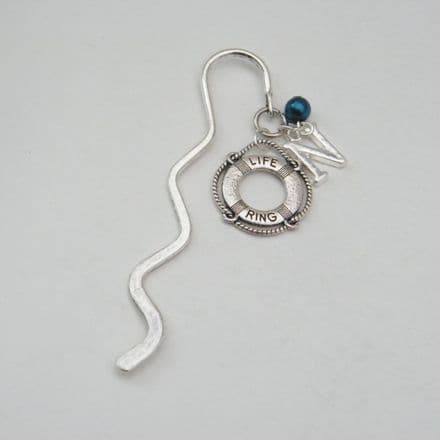 Nautical Life Ring Bookmark - Initial Wave Style