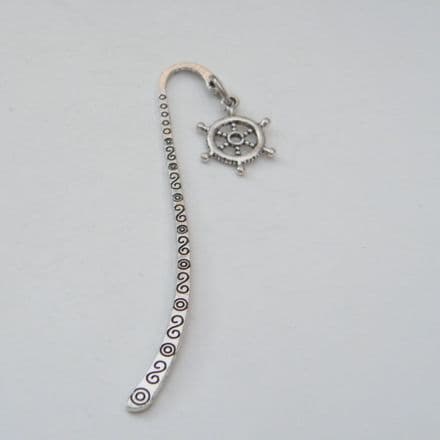 Nautical Wheel Bookmark - Charm Style