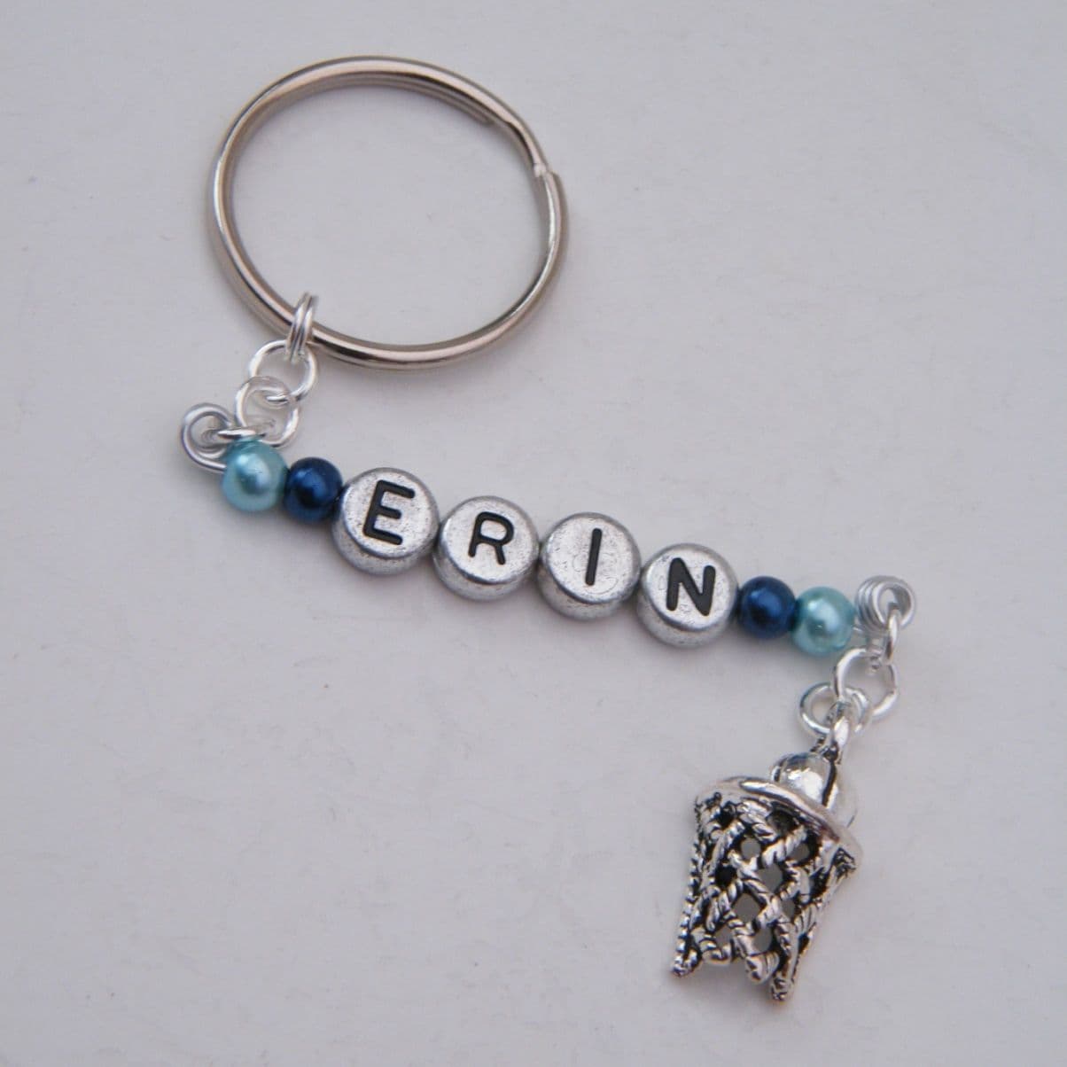 Custom Netball Key Ring Netball Personalised Keyring
