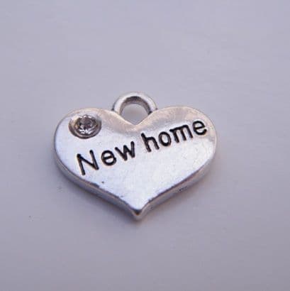 New Home Personalised Keyring - Double Charm Beaded Style