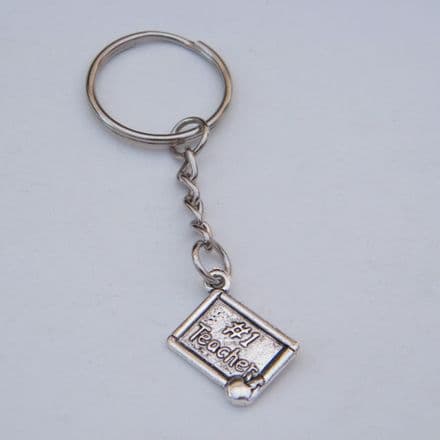 Number 1 Teacher Keyring - Charm Style