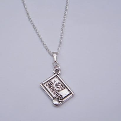 Number 1 Teacher Necklace - Charm Style