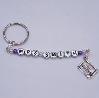 Number 1 Teacher Personalised Keyring
