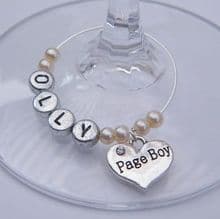 Page Boy Wine Glass Charms