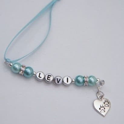 Pawprint Heart Personalised Christmas Tree Decoration